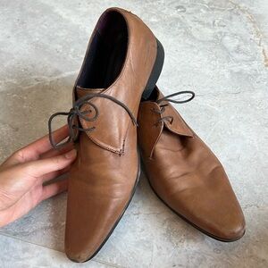 Kurt Geiger Brown Leather Oxfords Sleek Design - US 10, EU 43